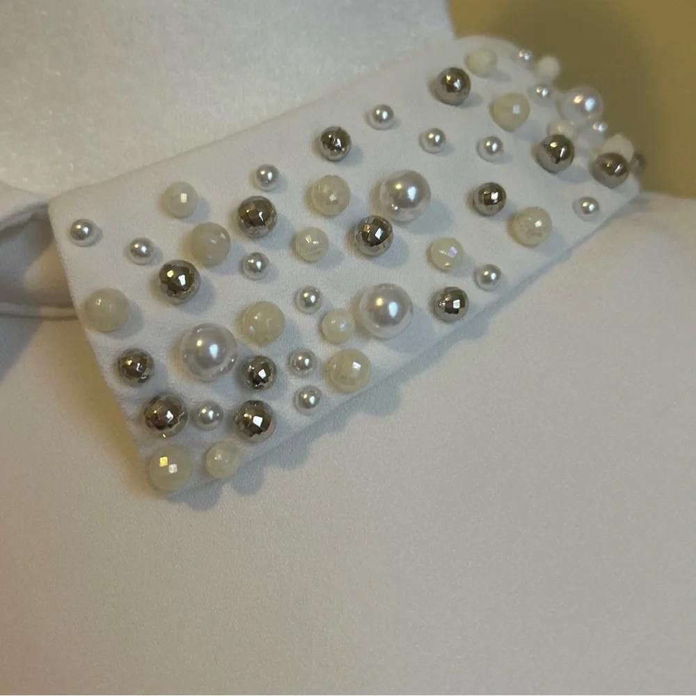 Ted Baker Jaylen Embellished Collar Blouse Top size 2 (US 6) - Picture 11 of 16